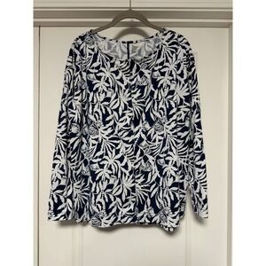 Lilly Pulitzer, Women's Long Sleeve Floral Top, Size Large